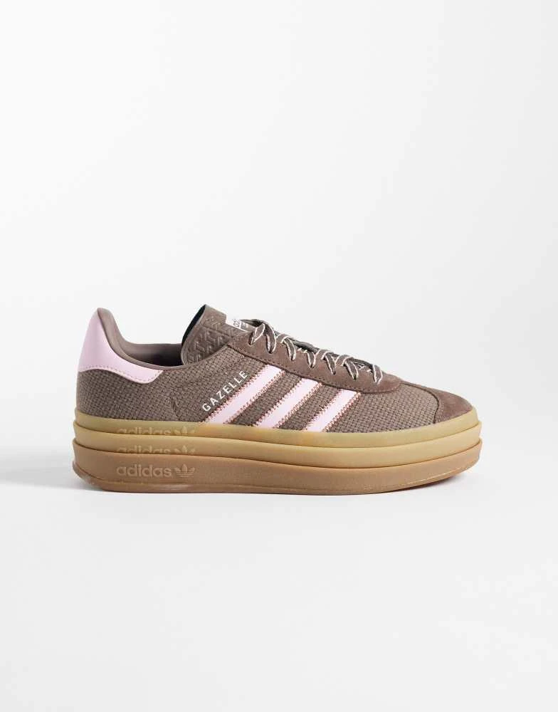 Adidas adidas Originals Gazelle Bold trainers in brown and pink