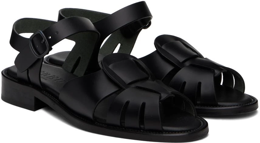 Hereu Black Ancora Fisherman Sandals 4