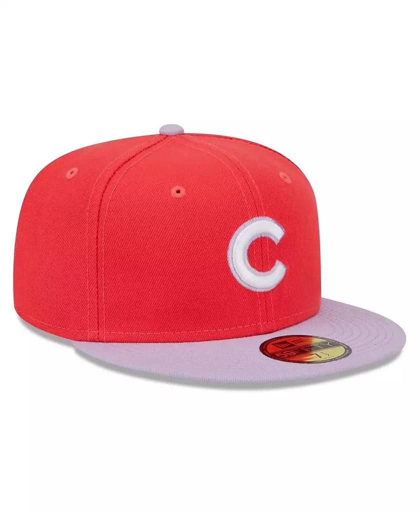 New Era Men's Red, Lavender Chicago Cubs Spring Color Two-Tone 59FIFTY Fitted Hat 3