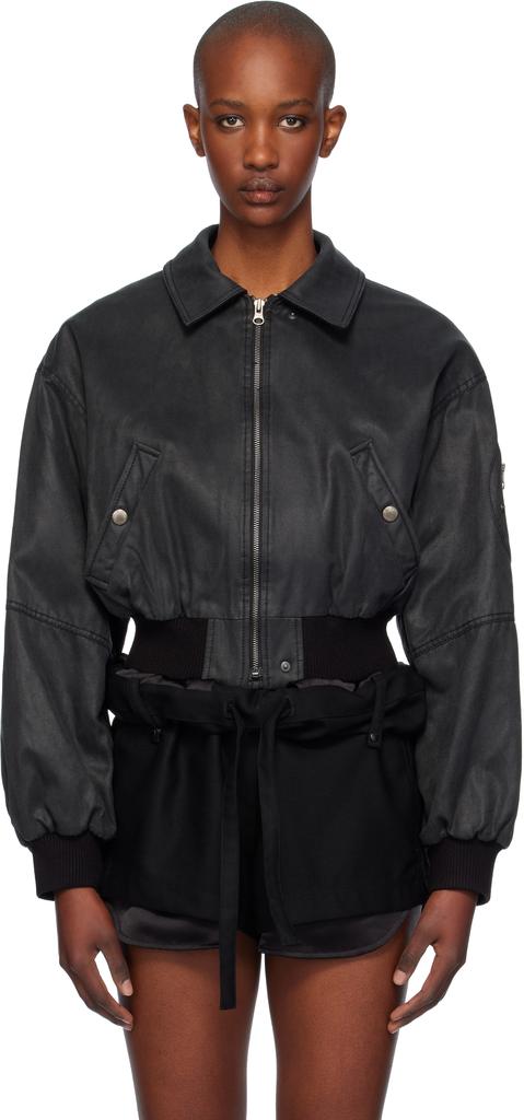 Open YY Black Biker Jacket