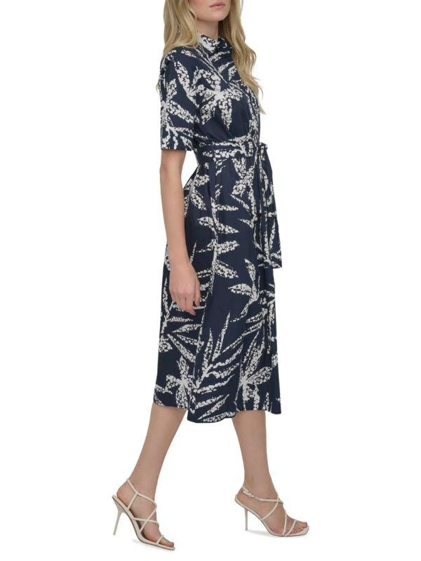 DKNY Botanical Short-Sleeve Midi Shirtdress 3