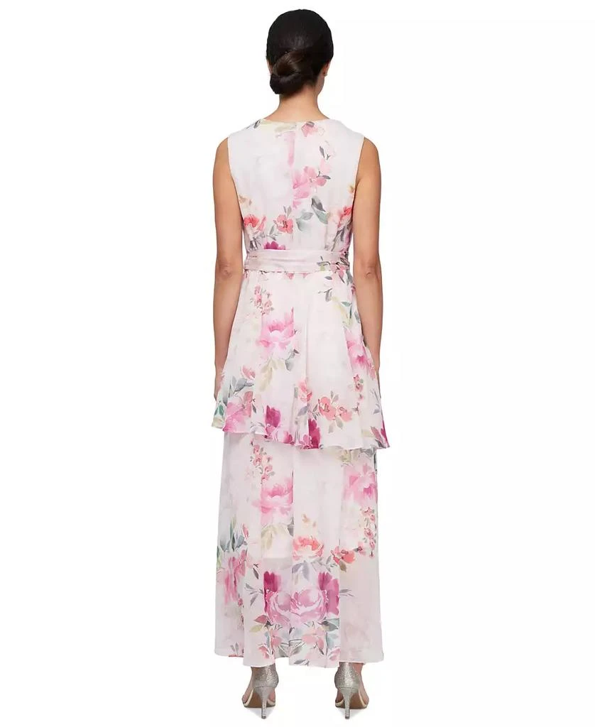 SL Fashions Women's Floral-Print Chiffon High-Low Dress 2