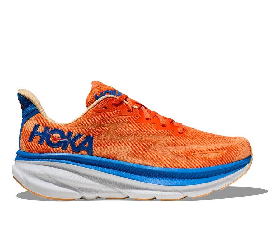 Hoka One One Clifton 9 1132210-VOIM Mens US 10.5 Orange Running Shoes EEE4267