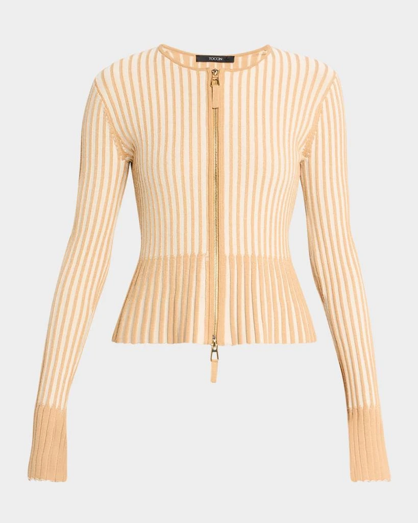 Toccin Priscilla Zip-Front Cardigan 1
