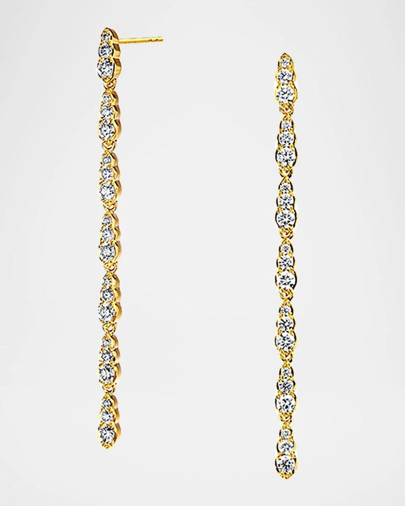 Syna 18K Yellow Gold Champagne Diamond Duster Earrings 1