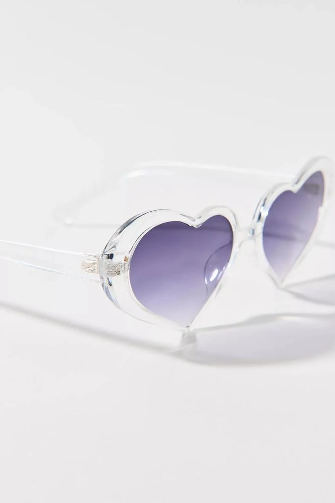 Urban Outfitters Amour Clear Plastic Heart Sunglasses 2
