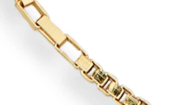 Argento Vivo Sterling Silver Box Chain Anklet 2