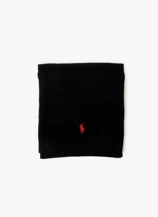 Ralph Lauren Straight embroidered merino wool scarf