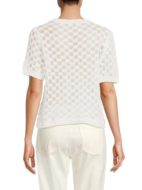 Design 365 Open Knit Short Sleeve Sweater 2