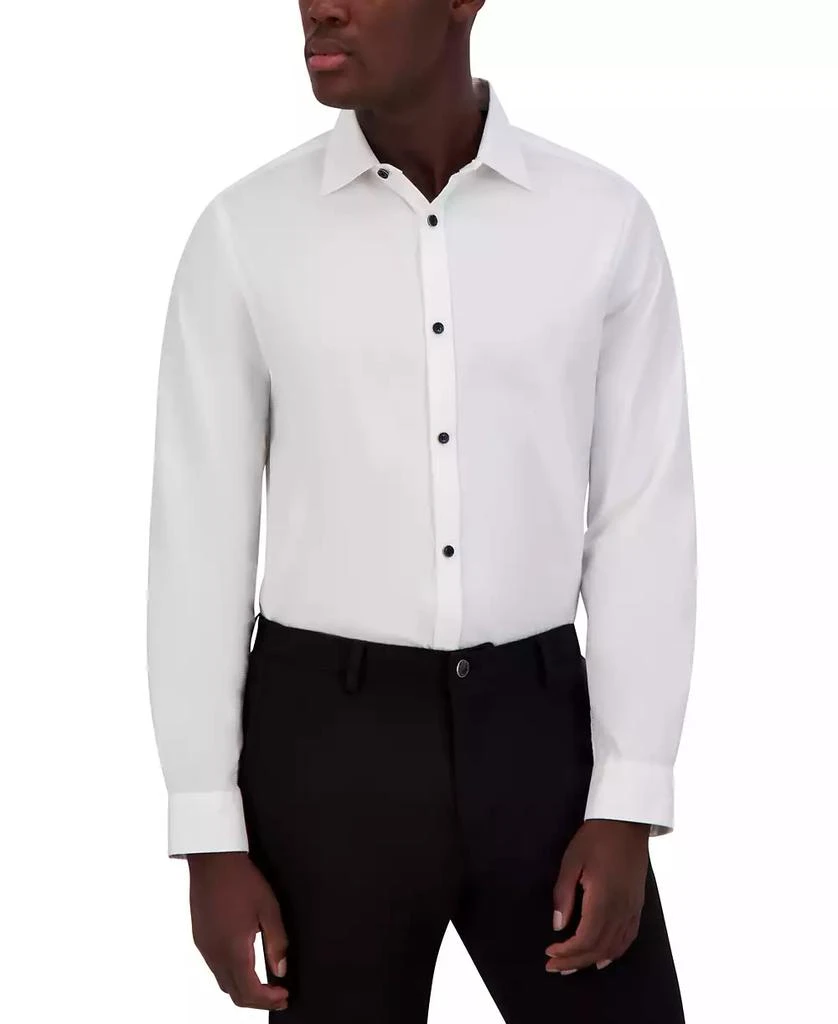 Karl Lagerfeld Paris Men's Slim-Fit Small Square Jacquard Dress Shirt 1