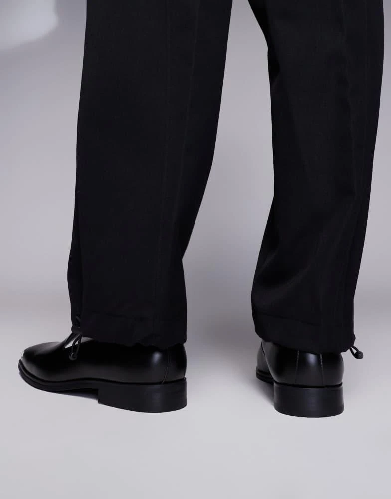 ASOS ASOS DESIGN loafers in black with silver toe cap 2
