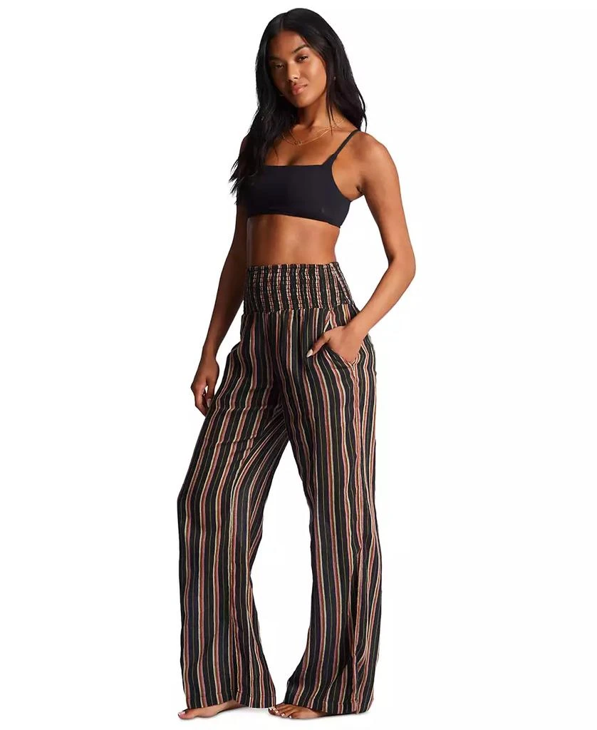 Billabong Juniors' New Wave Striped Wide-Leg Pants 2