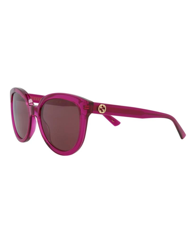 Gucci Round-Frame Recycled Acetate Sunglasses Pink Womens Gucci Round-Frame Recycled Acetate Sunglasses at Amazon  main image 4