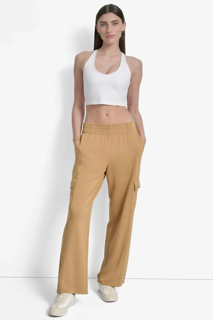 DKNY HIGH-RISE SEAMED WIDE-LEG CARGO SWEATPANT 6