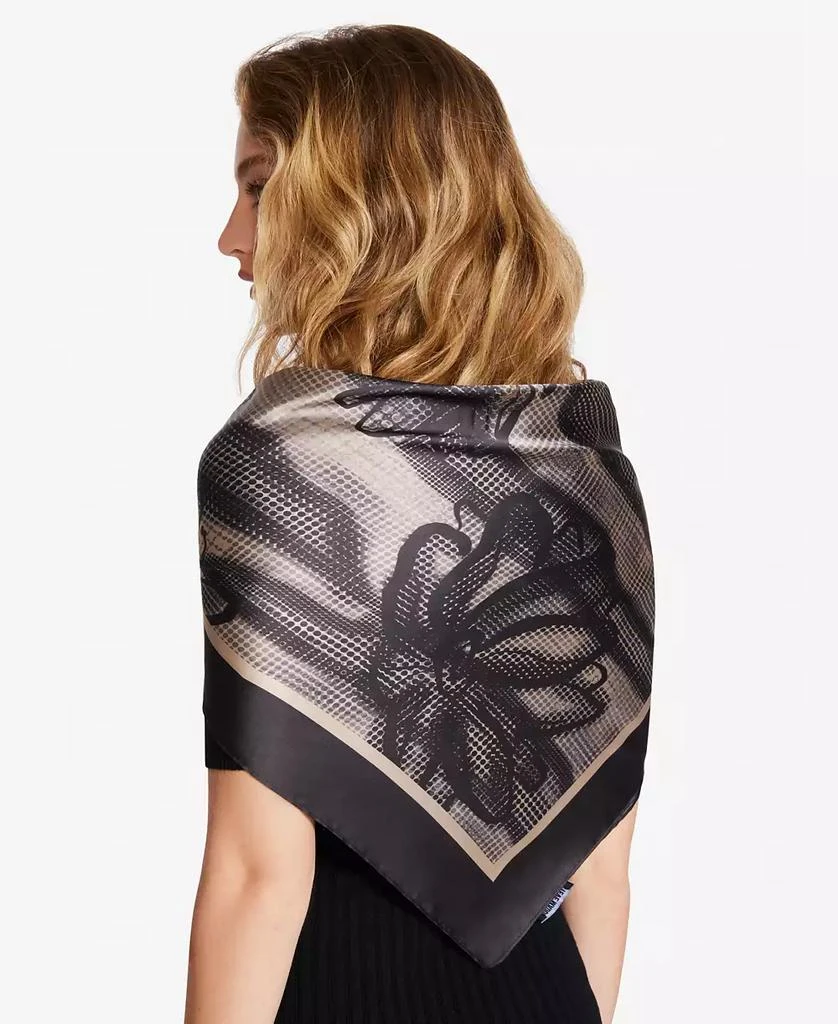 Steve Madden Daizing Daisies Satin Square Scarf 3