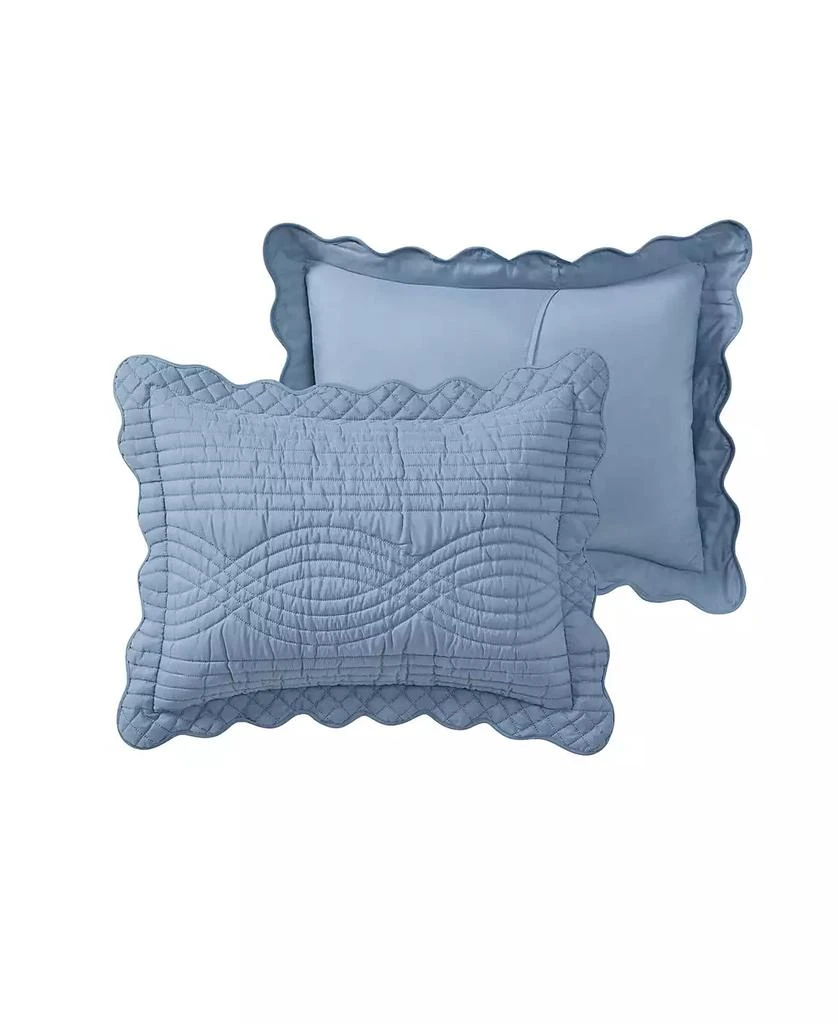 VCNY Home Scallop Microfiber 2-Pc. Quilt Set 5