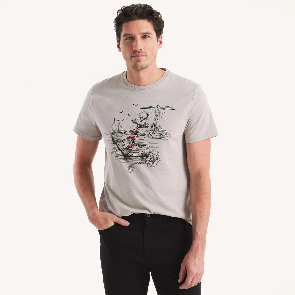 Nautica Mens Refuse To Sink Graphic T-Shirt 1