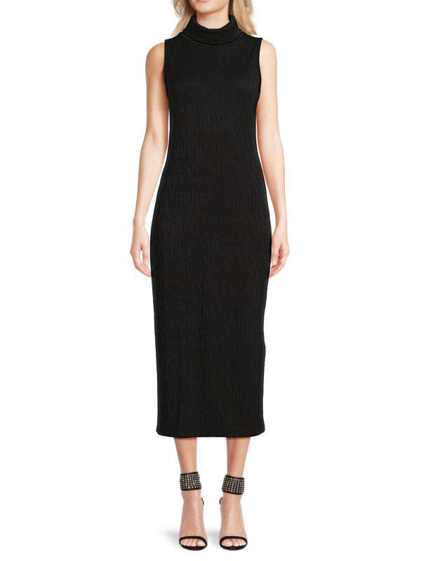 TASH + SOPHIE Turtleneck Sheath Midi Dress