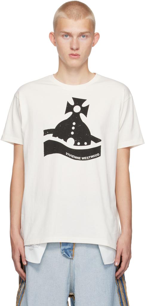 Vivienne Westwood White Sunken Orb Classic T-shirt