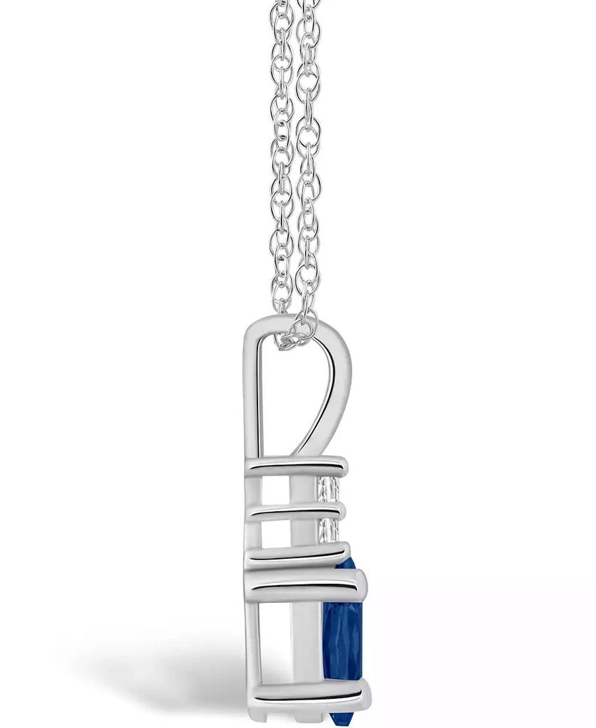 Macy's Sapphire (5/8 Ct. t.w.) and Diamond Accent Pendant Necklace 3