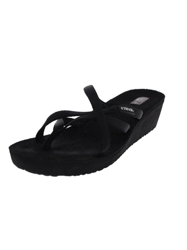 Teva Mandalyn Womens Textured Wedges Flip-Flops 1
