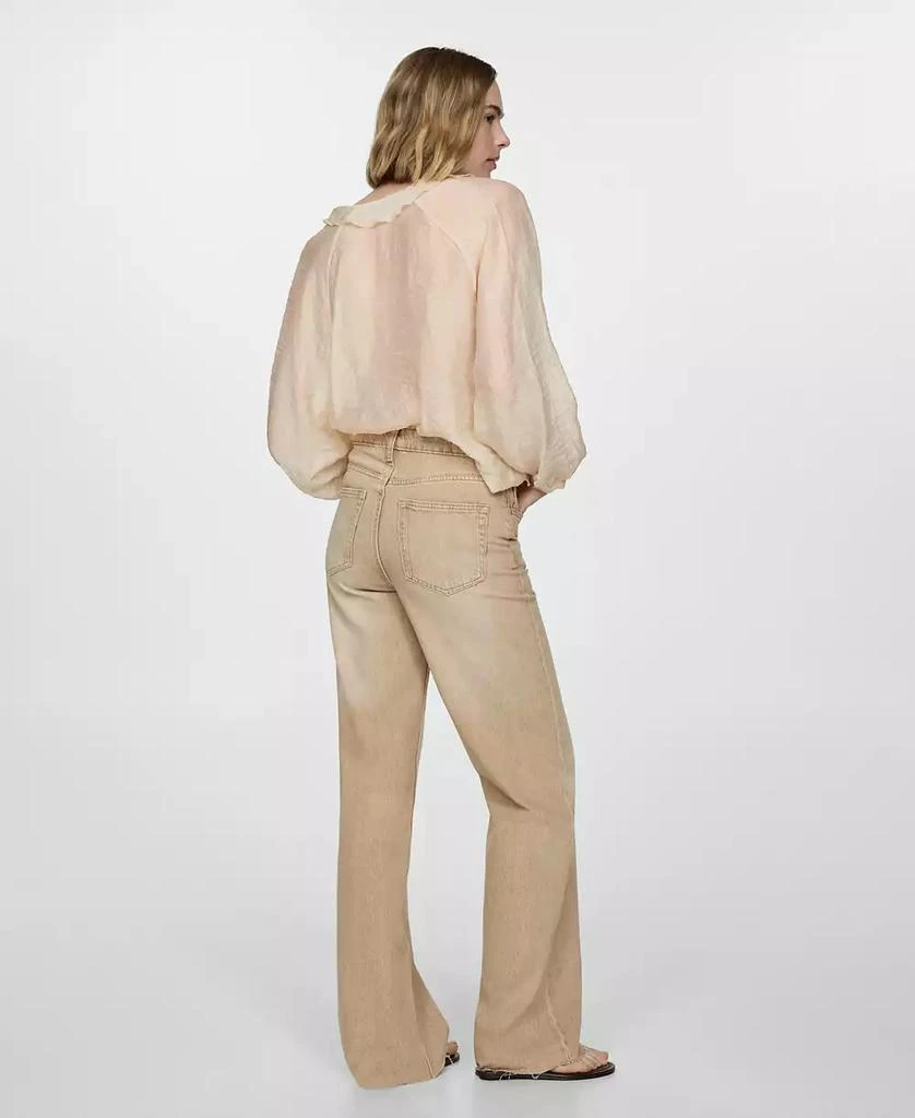 Mango Women's Danila Medium-Rise Wide Leg Jeans 6