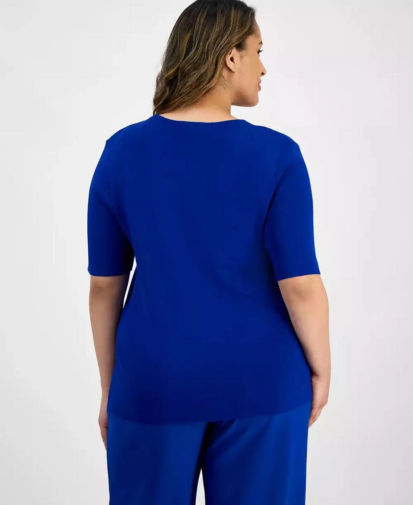 Tahari Plus Size Knit T-Shirt 2