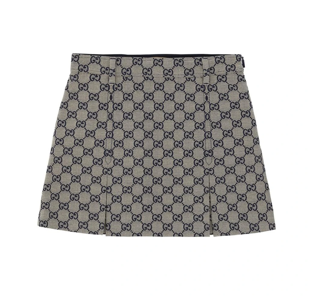 Gucci Gucci Kids GG Pleated A-Line Skirt 1