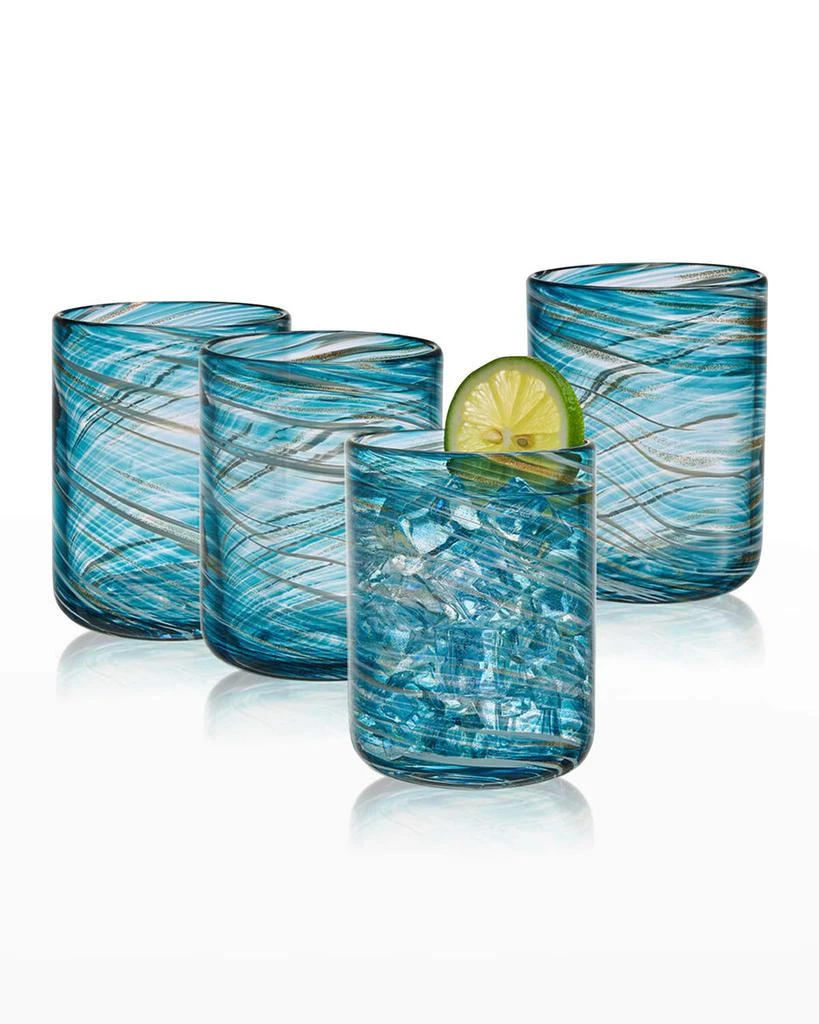 Mikasa Color Swirl 15 oz. Double Old-Fashioned Glasses, Set of 4 3