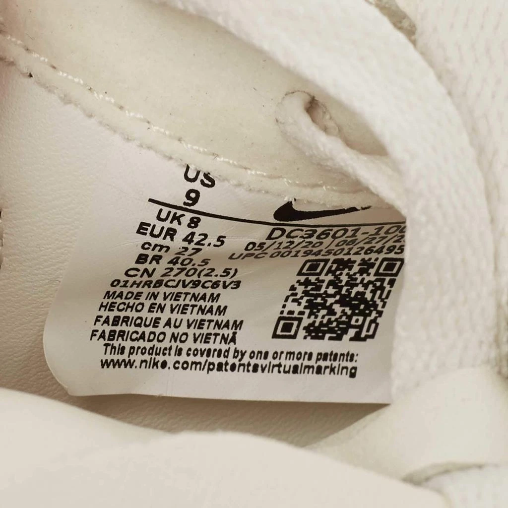 NIKE Nike Air Force  White Leather Air Force1 Mid Comme Sneakers Size 42.5 8