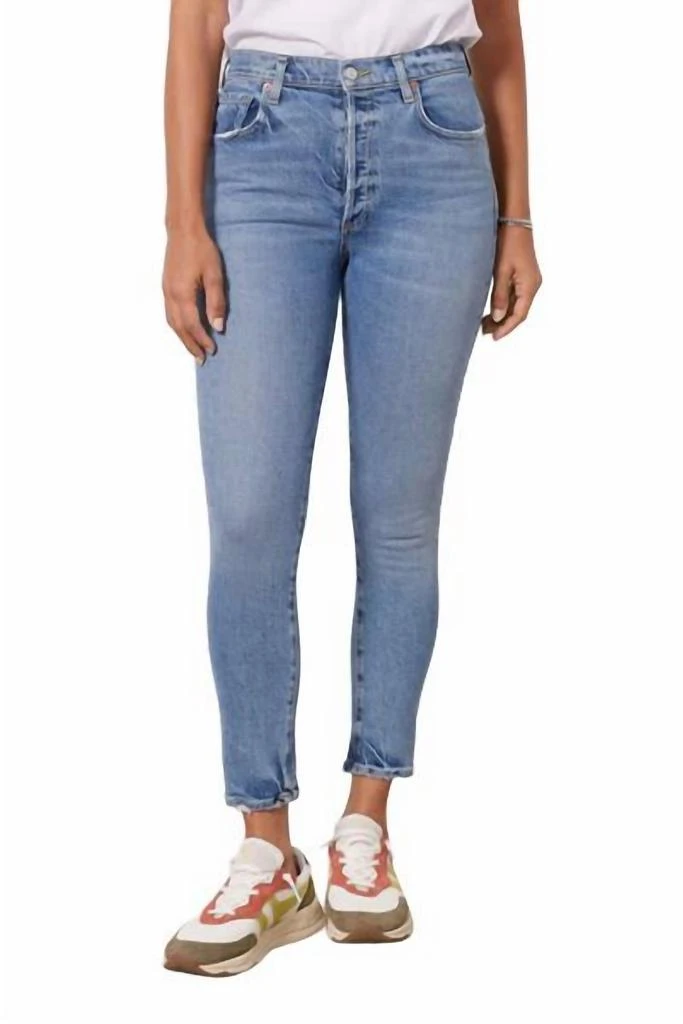 AGOLDE Nico High Rise Slim Jeans In Blame 1