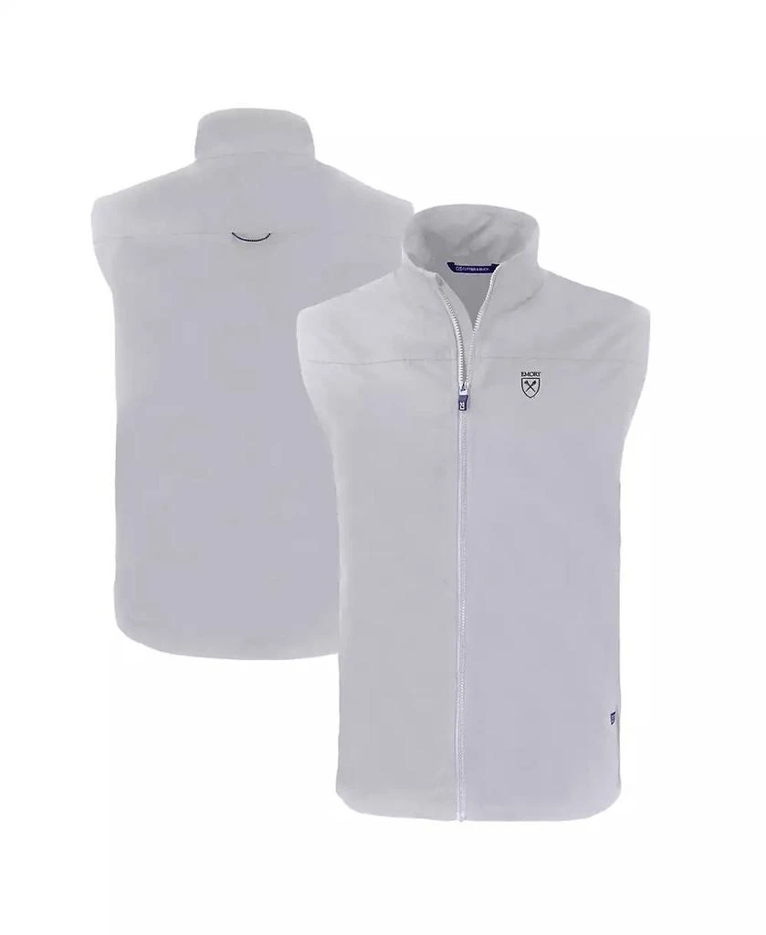 Cutter & Buck Men's Gray Emory Eagles Charter Eco Full-Zip Vest 1