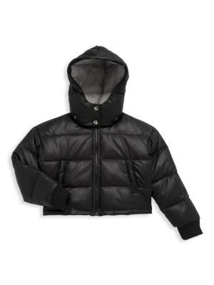 REISS Boy
s Faux Leather Puffer Jacket