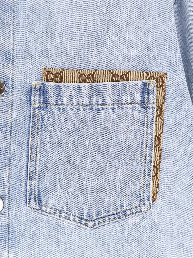 Gucci Denim shirt with GG insert 3