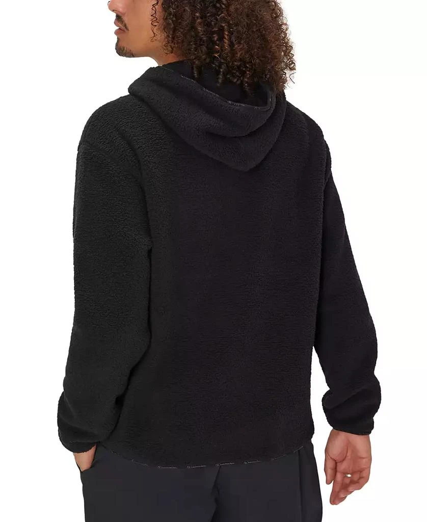 CHAMPION Men's Solid-Color Faux-Shearling Pullover Hoodie 2