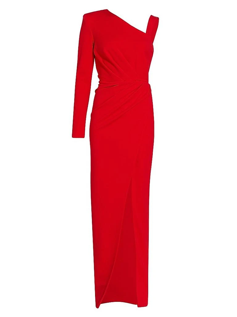 Michael Costello Collection Eunice Asymmetric Knit Gown 1