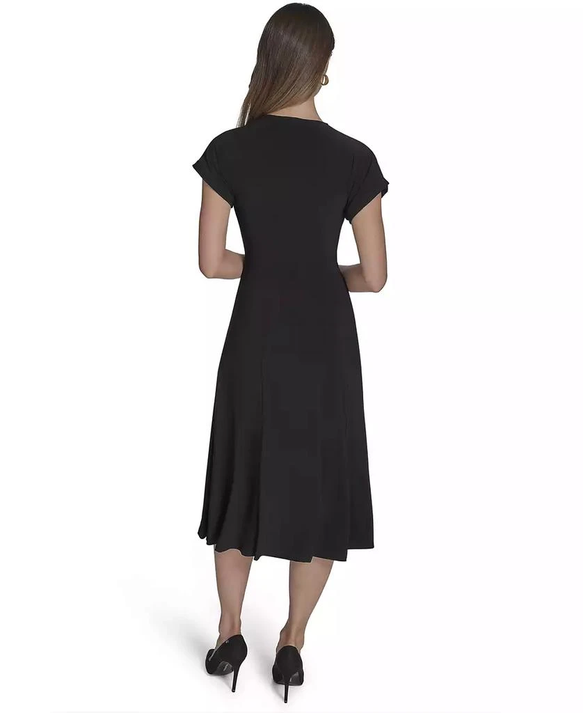 HALSTON Women's Surplice-Neck Faux-Wrap Dress 2
