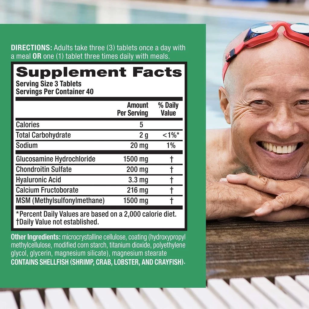 Move Free Move Free Advanced Glucosamine Chondroitin MSM Joint Support Supplement, Supports Mobility Comfort Strength Flexibility 
Bone - 120 Count (Pack of 3) 3