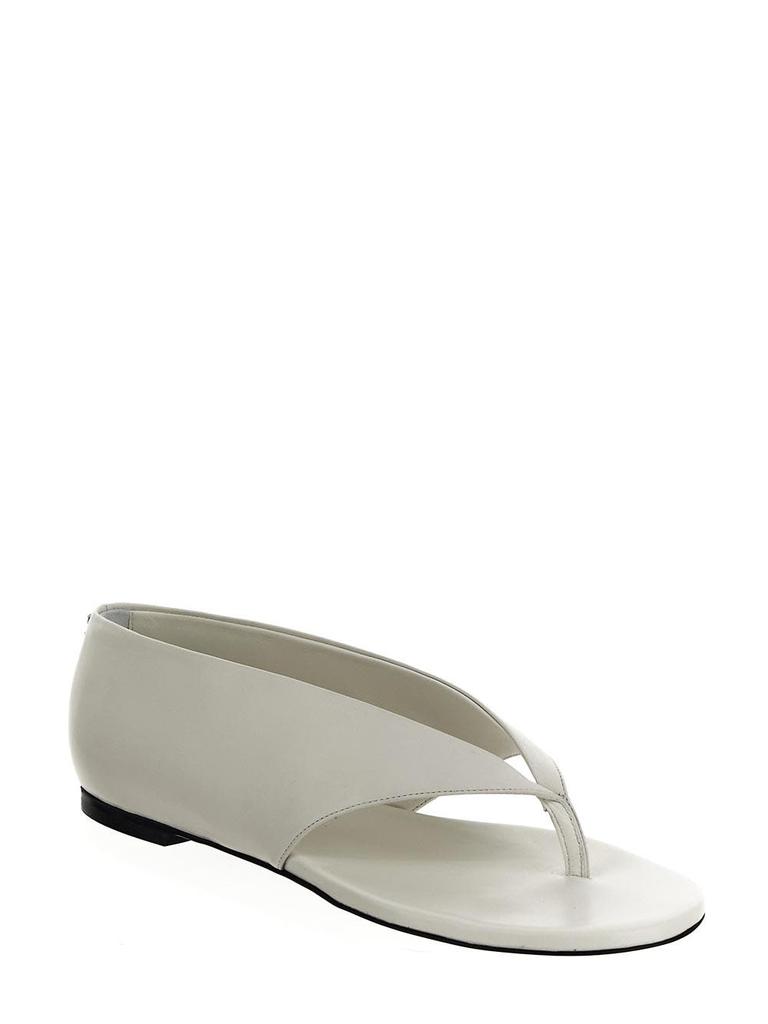 courreges Oblique Wedged Leather Sandals