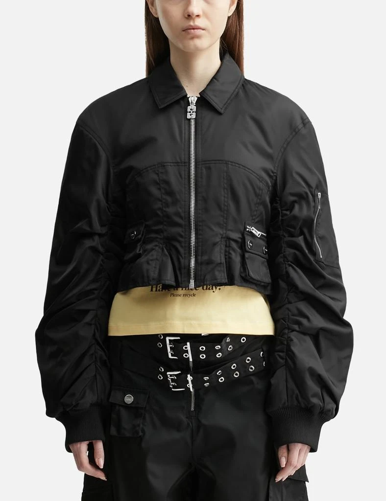 Ganni Duchesse Nylon Fitted Jacket 5