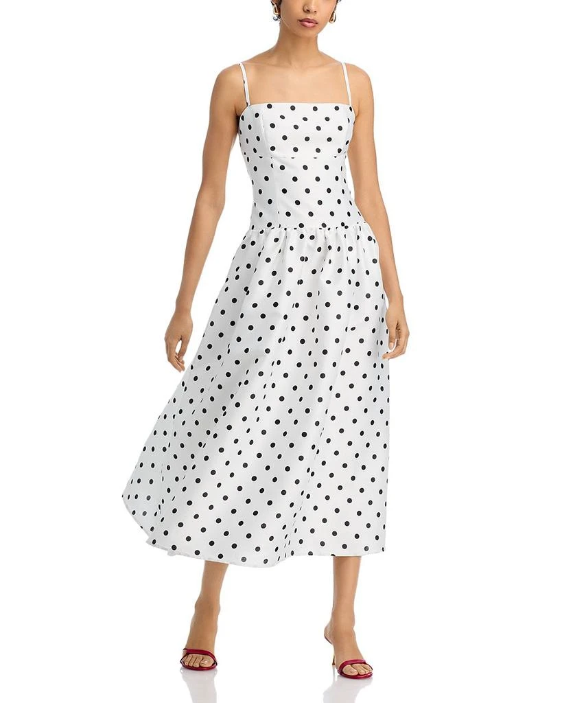 French Connection Strappy Polka Dot Midi Dress 1