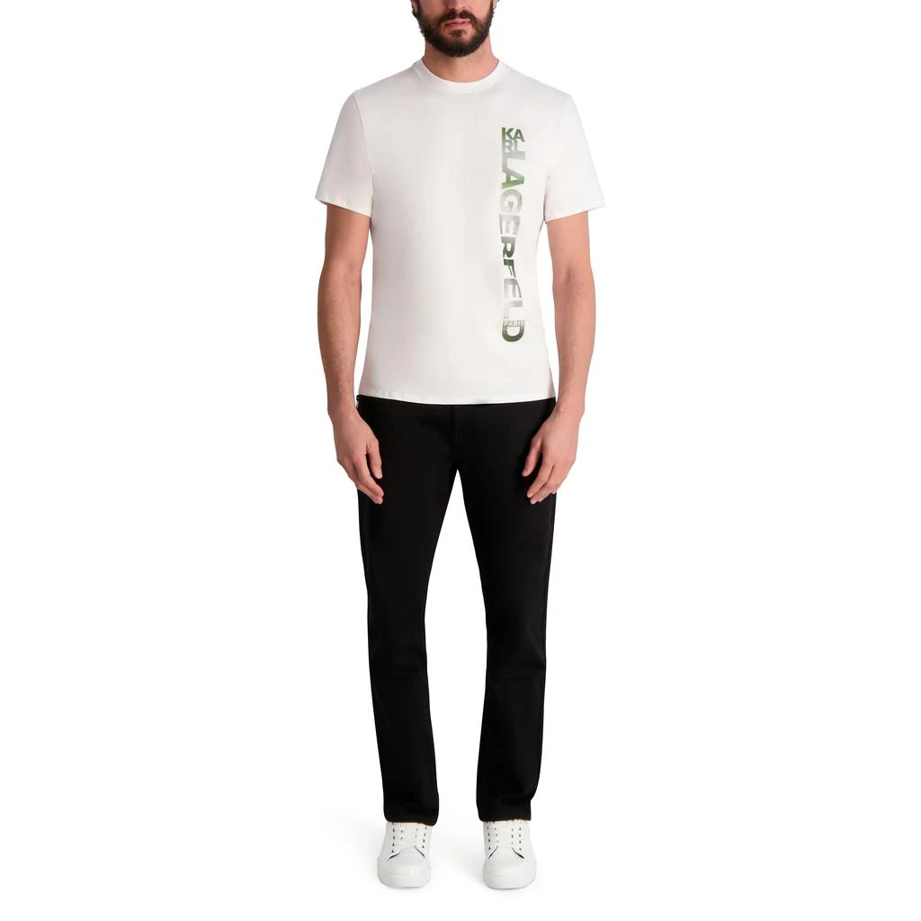 Karl Lagerfeld Paris VERTICAL METALLIC LOGO T-SHIRT 4