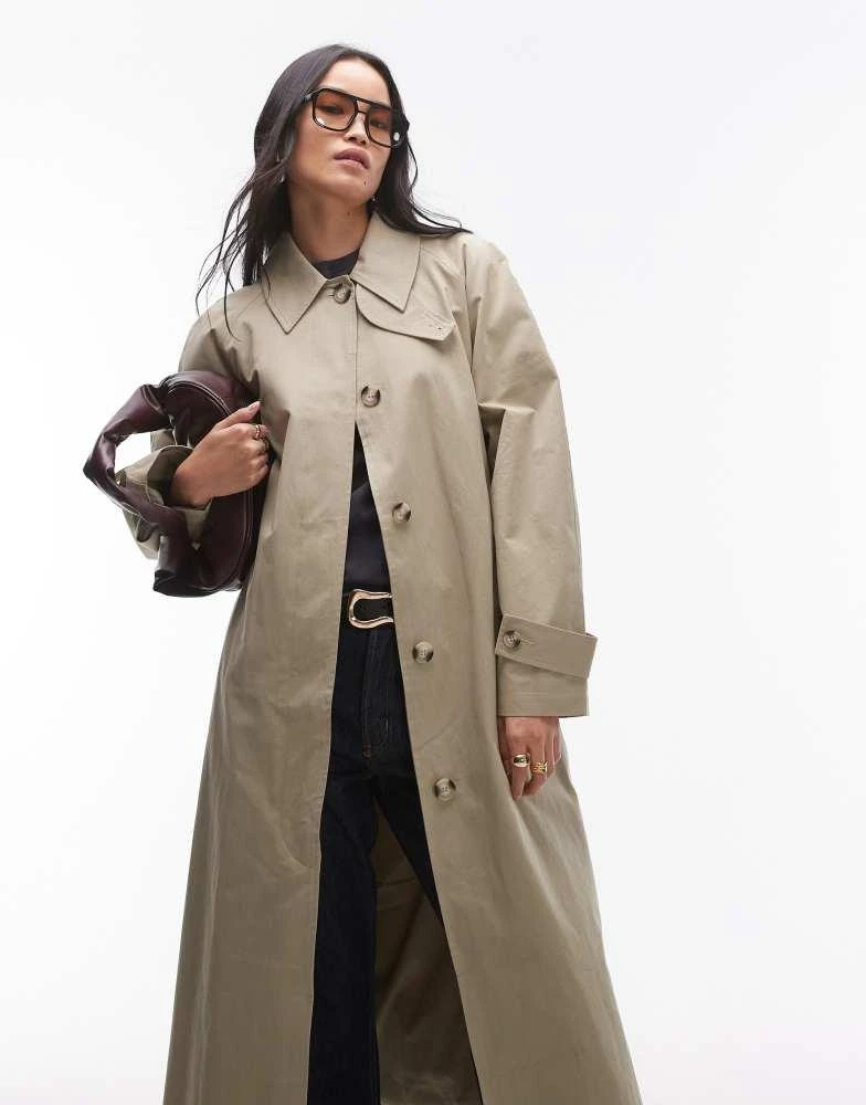 Topshop Topshop ultimate trench coat in stone 1