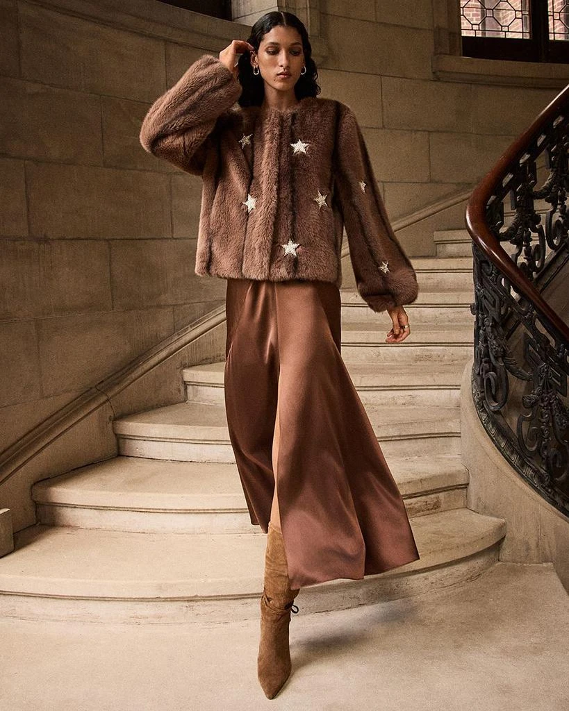 Cinq à Sept Benson Mixed Star Faux Fur Jacket 2