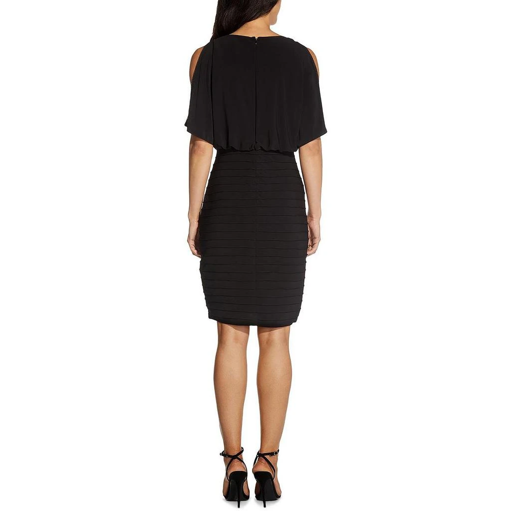 Adrianna Papell Womens Cold Shoulder Beaded Cocktail and Party Dress 2