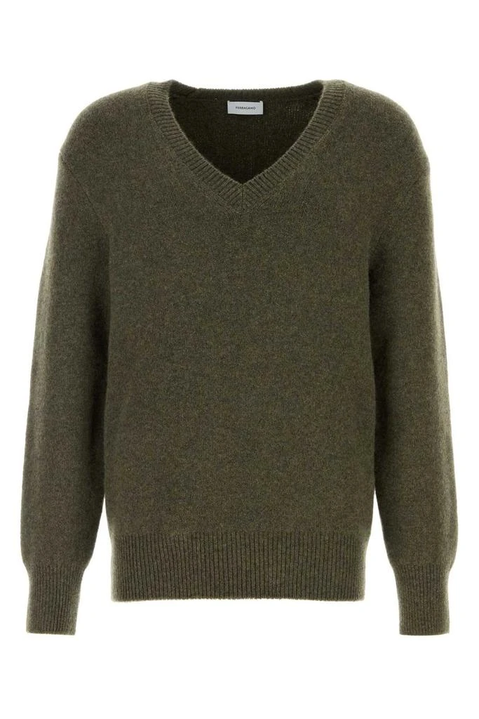 Salvatore Ferragamo Ferragamo V-Neck Knitted Jumper 1