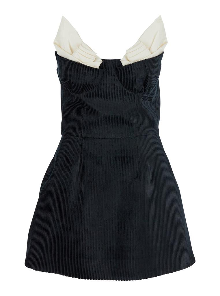 Shushu/Tong SHUSHU/TONG Bustier Velvet Effect Dress