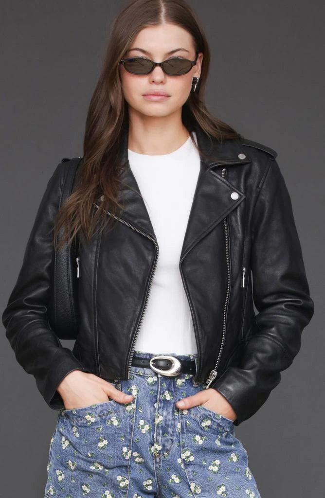 Avec Les Filles Leather Biker Jacket 2