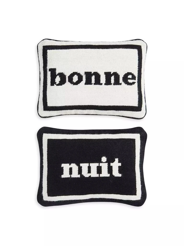 Jonathan Adler Bonne Nuit 2-Piece Needlepoint Pillow Set 1