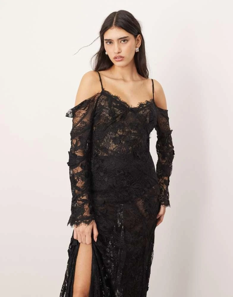 embroidered cold shoulder dress Tadashi Shoji CDY24230L main image 1